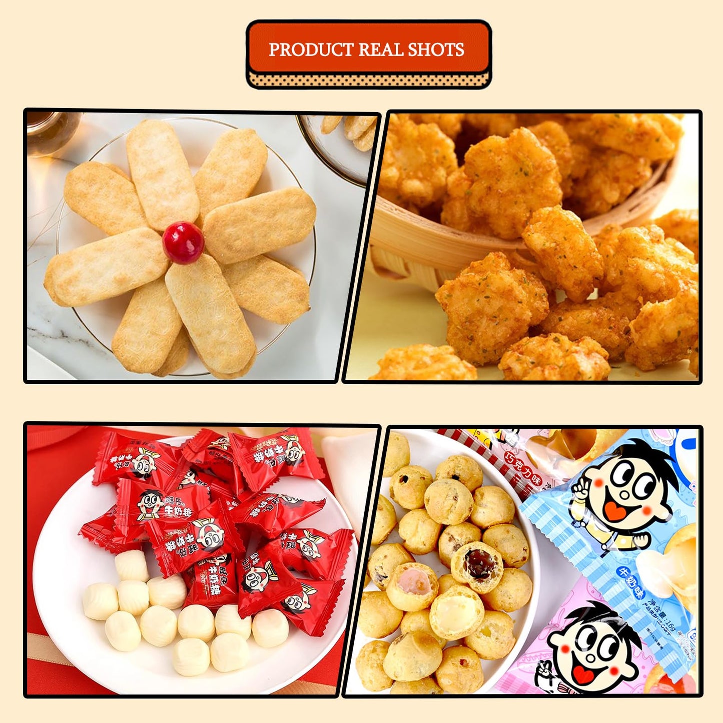 Wangwang Snack Gift Pack,Healthy Foods,Cookies, Rice Crackers, and Milk Candy Variety,Perfect for Halloween, Christmas, and Mid-Autumn Festival