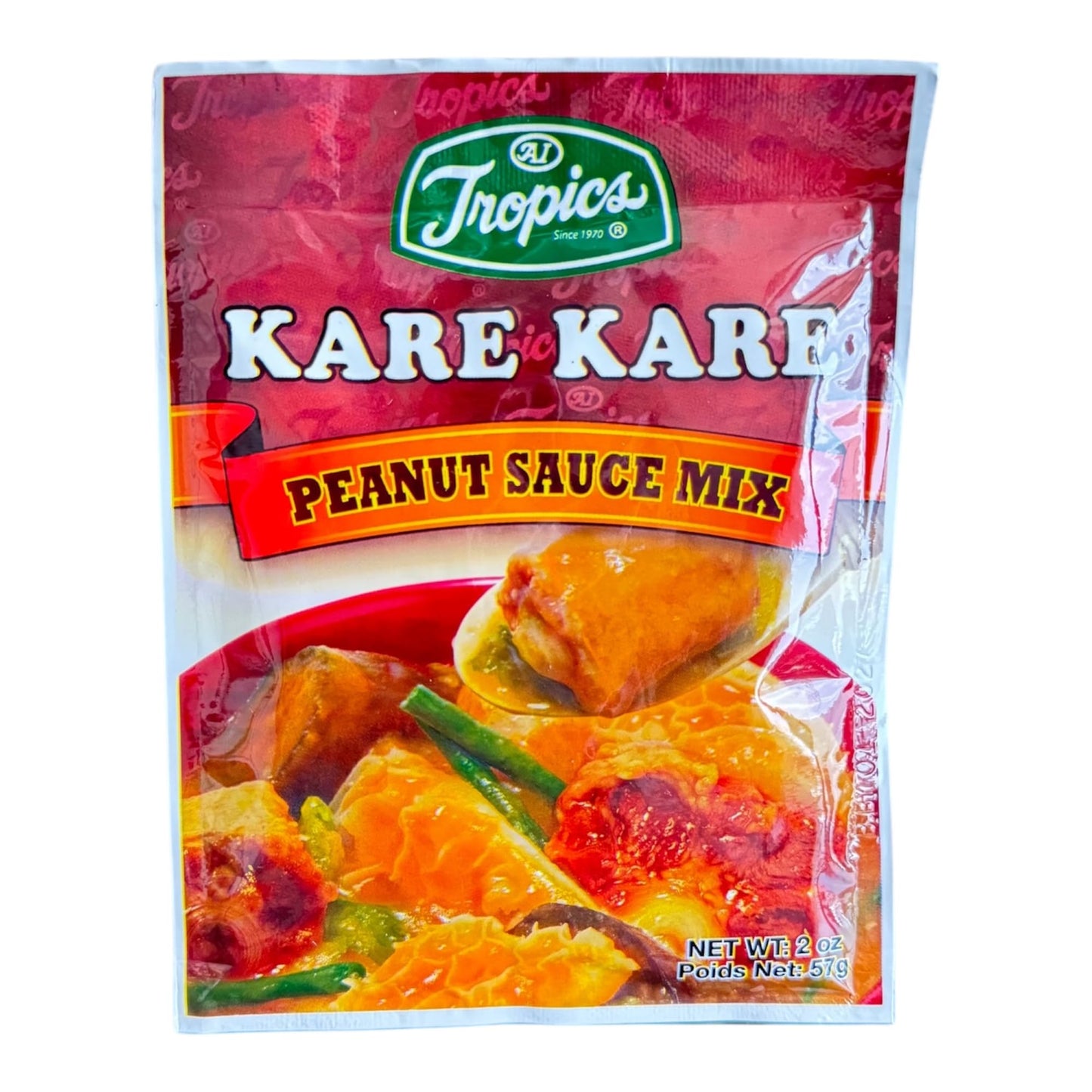 AquaNation Listing For Tropics Kare Kare Peanut Sauce Mix 2oz - Authentic Filipino Stew Base for Oxtail, Pork, & Vegetables. Rich, Nutty Flavor