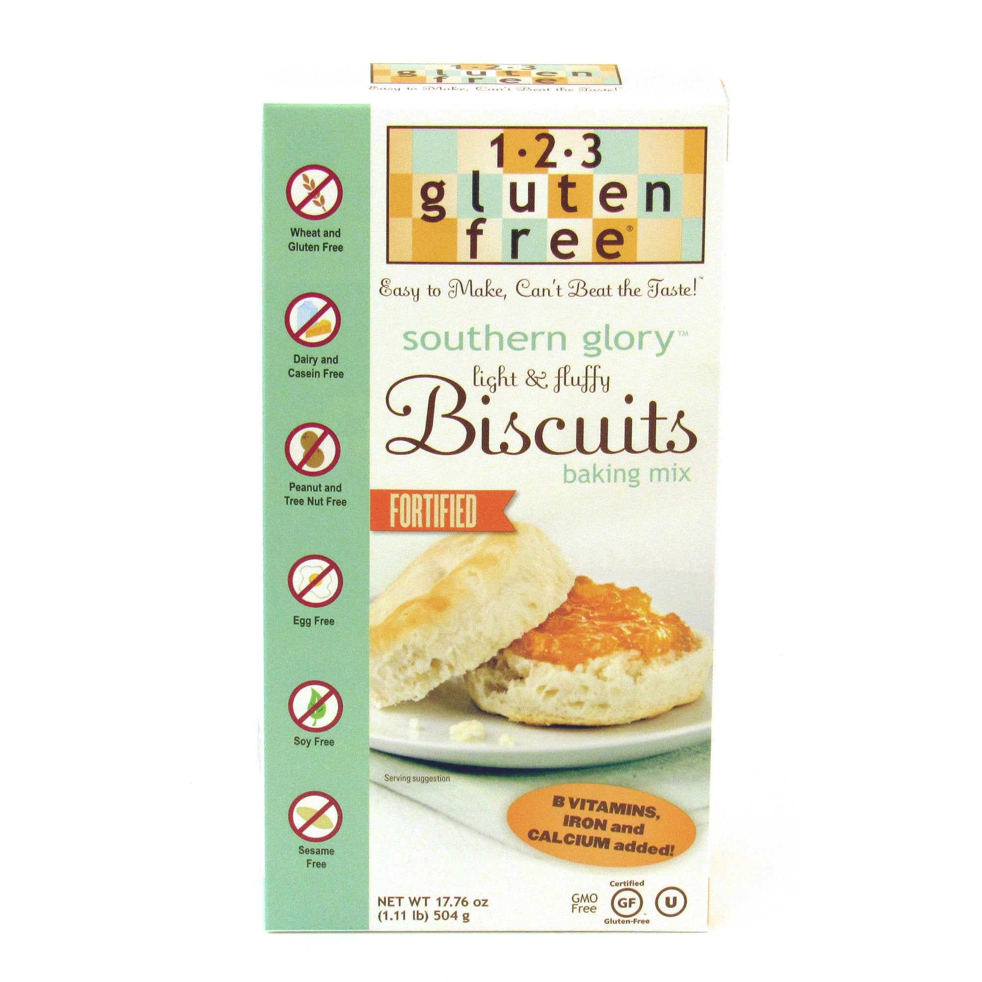 123 Gluten Free Southern Glory Biscuit Mix, 17.76-ounce Boxes (Pack of 6)