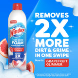 Windex Fast Shine Foam Glass Cleaner Supplies, No-Drip Window & Mirror Aerosol Spray, Streak-Free, Removes Fingerprints, Dust, Dirt & Smoke Film