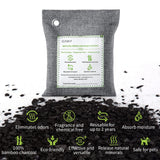 CLEVAST Bamboo Charcoal Air Purifying Bags - (Large, 4×200g), Removes Odors and Moisture, Nature Fresh Air Purifier Bags, Odor Eliminator for Home
