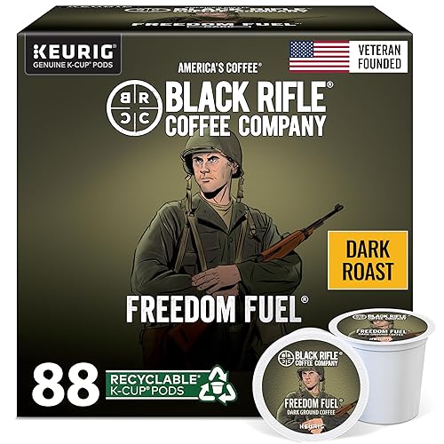 Black Rifle Coffee Company, Single Serve Coffee Pods, Freedom Fuel, Dark Roast Coffee Pods, 88 Count