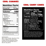 Naughty List Christmas Candy Coal Gift Set, Sour Gummies and Strawberry Chews, Funny Stocking Stuffer Treats, 3 Items