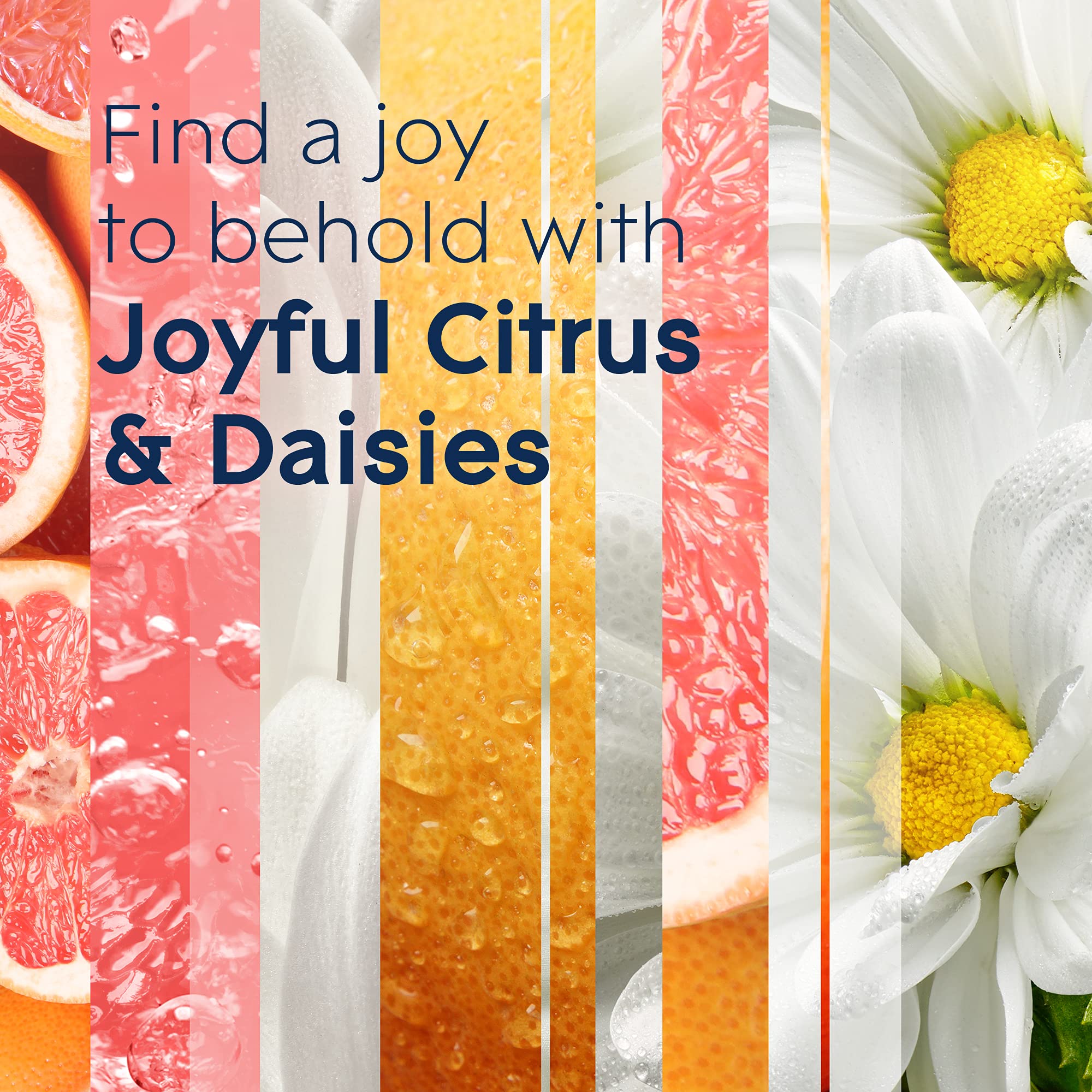 Glade PlugIns Refills Air Freshener Starter Kit, Scented and Essential Oils for Home and Bathroom, Joyful Citrus & Daisies 4.02 Fl Oz, 2 Warmers + 6