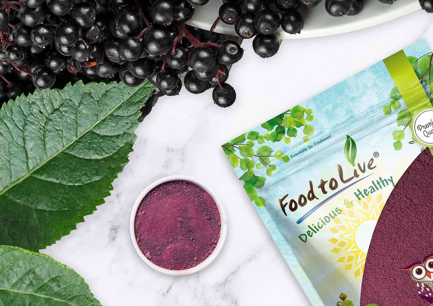 Food to Live Black Elderberry Juice Powder,12 Ounces - Raw Dried Berries, Unsulfured, Vegan, Bulk, For Baking, Juices, Smoothies, Yogurts, Instant