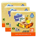 Jamaica Mountain Peak Ginger Turmeric Tea, Unsweetened, 0.7 Oz,14 Count (Pack of 3)