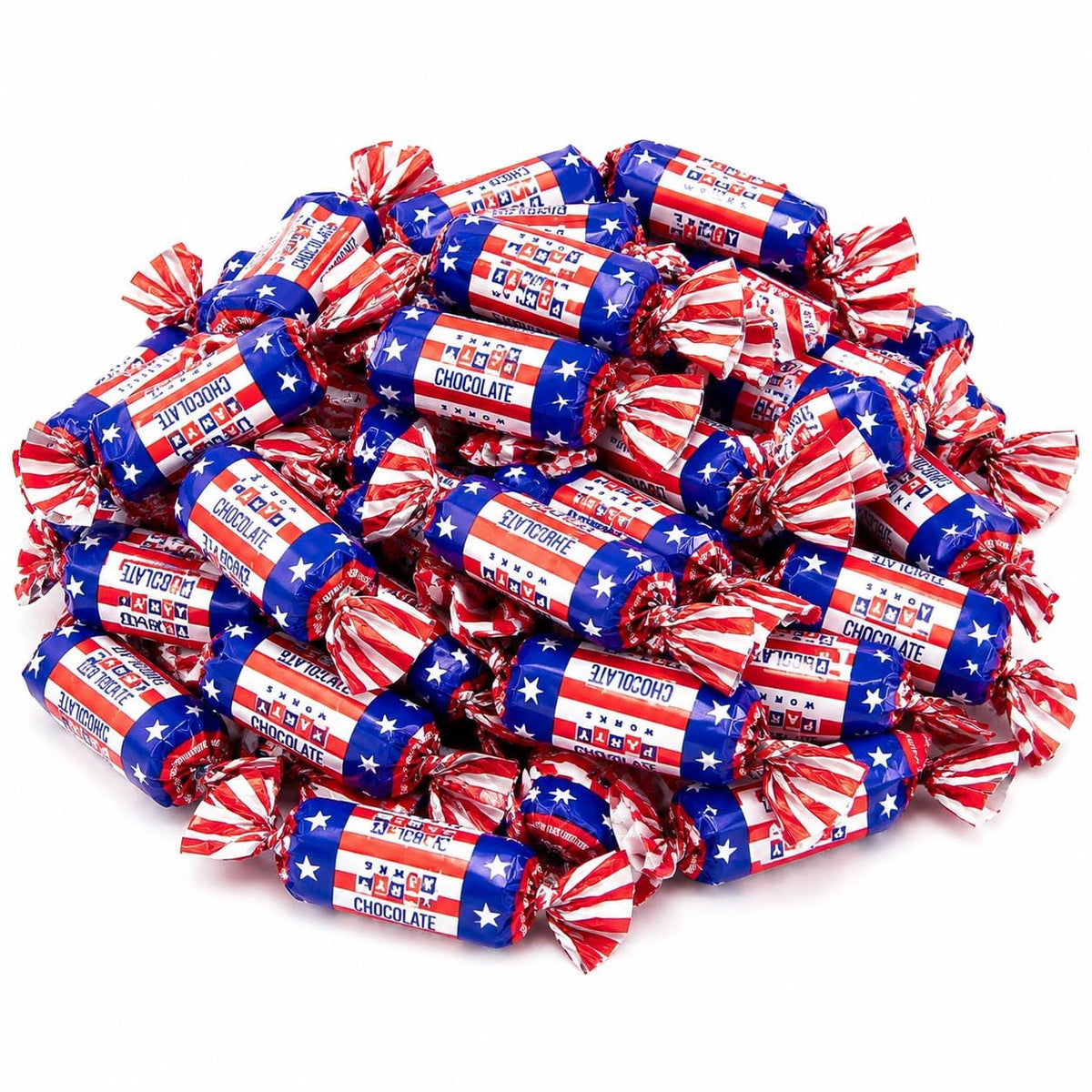 Chocolate Caramel Candy Patriotic Wrapped Chewy Party Treats Individually Wrapped Candy for Candy Bowls Holiday Parties BBQ Favors Sweet Chocolate