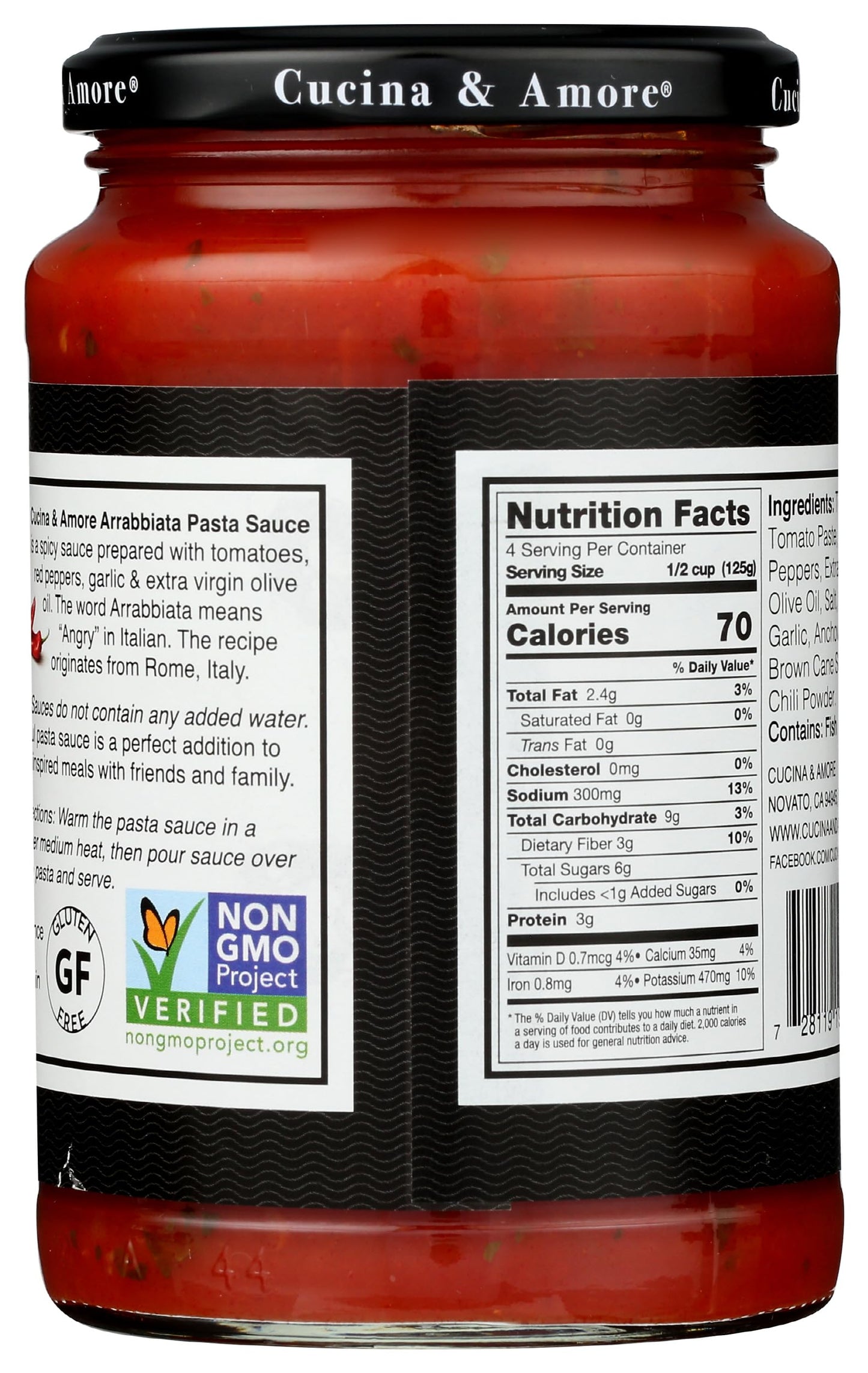 CUCINA & AMORE PASTA SCE ARRABBIATA, 16.8 OZ