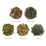 Tea Forte Single Steeps Loose Leaf Tea Sampler, Assorted Variety Tea Box, 15 Single Serve Pouches, Green Tea