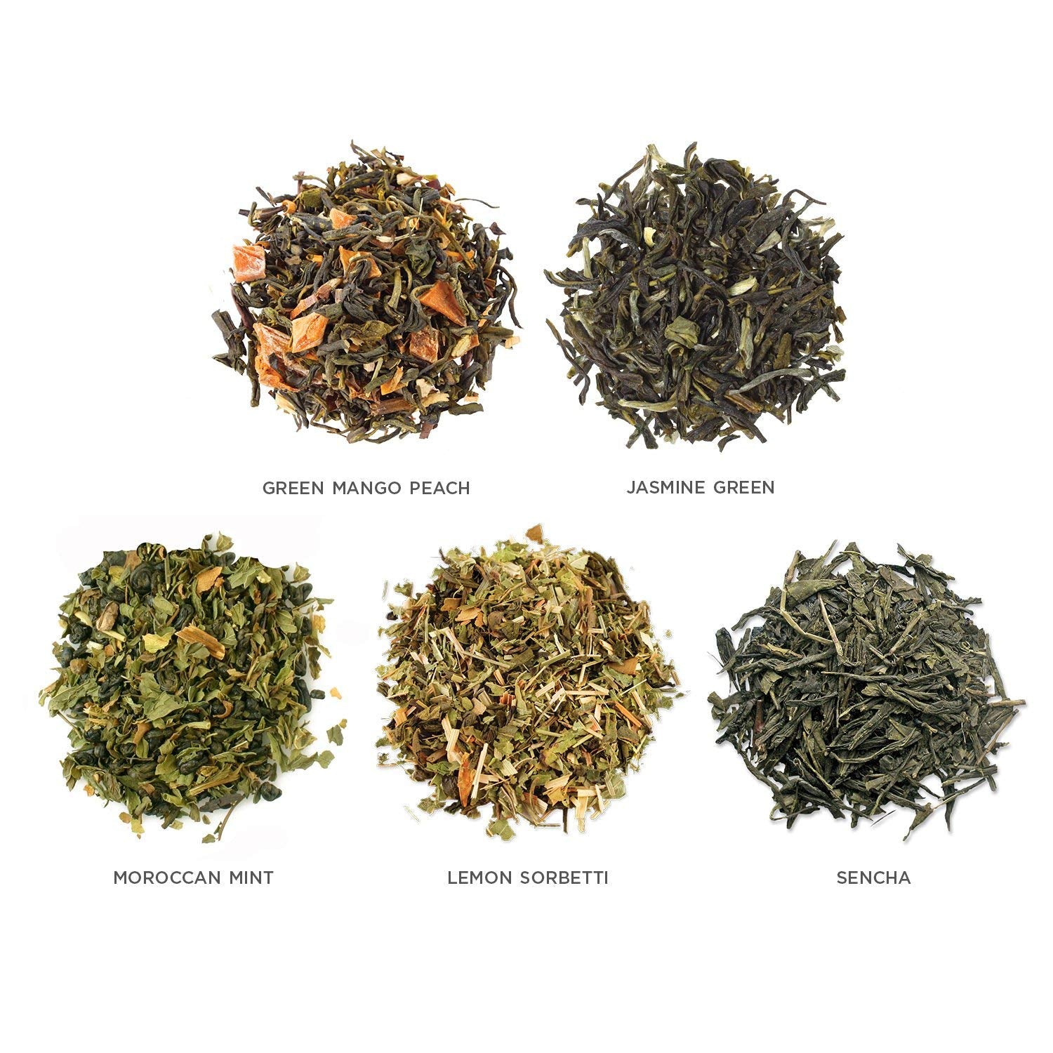 Tea Forte Single Steeps Loose Leaf Tea Sampler, Assorted Variety Tea Box, 15 Single Serve Pouches, Green Tea