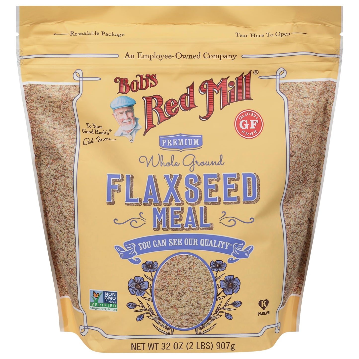 Bob's Red Mill Flaxseed Meal, 32oz (Pack of 4) - Non GMO, Vegan, Paleo Friendly, Keto Friendly, Kosher
