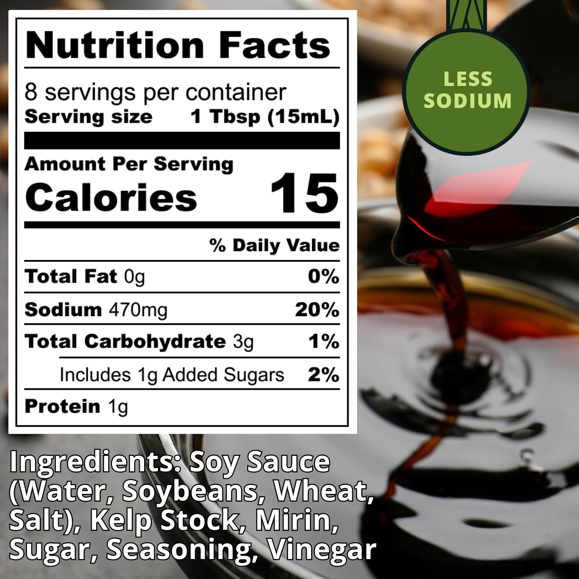 Kioke Reserve Less Sodium Soy Sauce | Small Batch Cedar Barrel Aged in Japan | All-Natural, Non-GMO, Vegan Shoyu | 40% Less Salt | Traditional