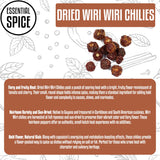Essential Spice Dried Wiri Wiri Chilies - Small But Fiery with Fruity, Tomato-Like Flavor - Whole Dried Guyanese Peppers for Hot Sauces, Pickling