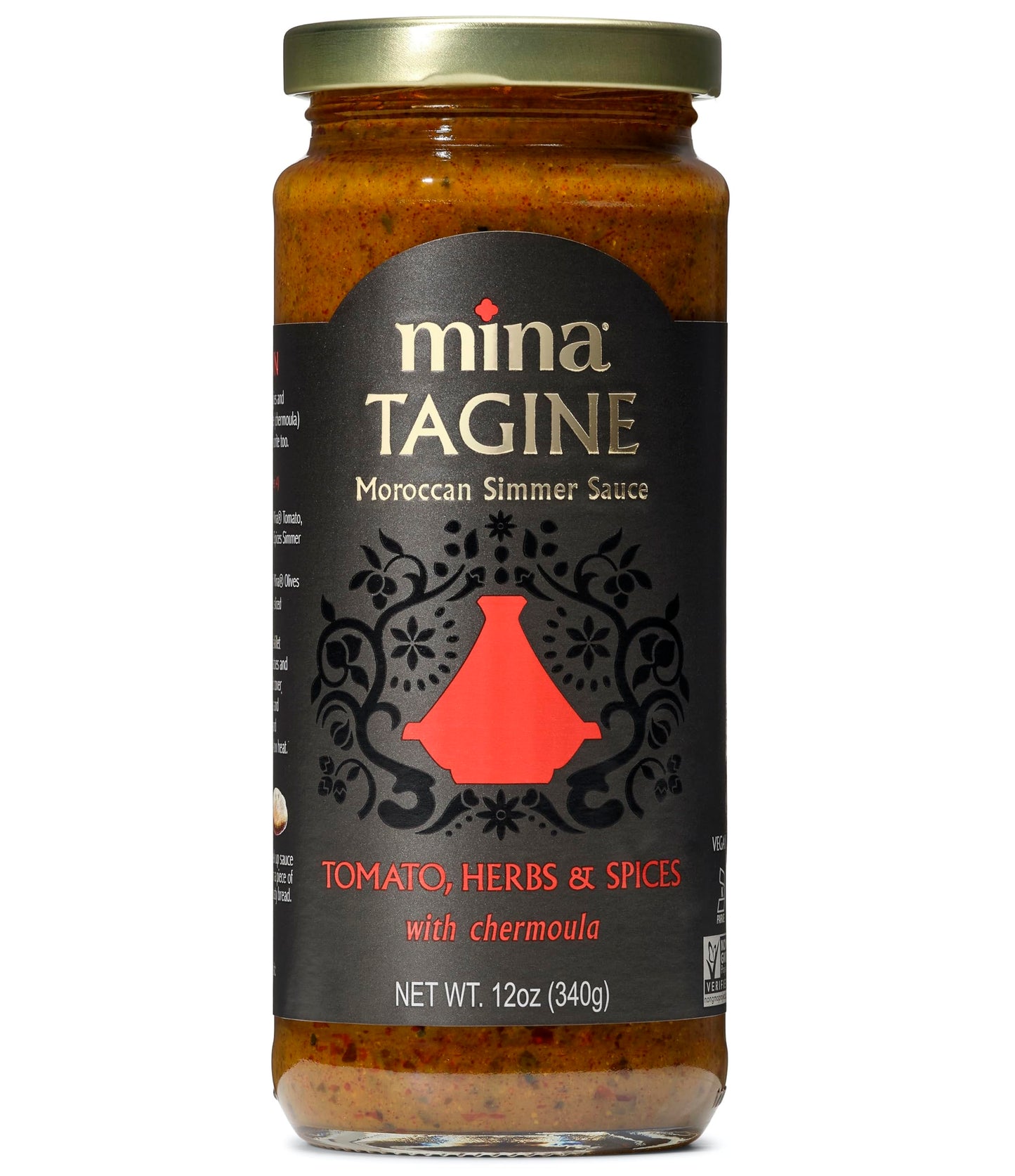 Mina Tagine Moroccan Fish Simmer Sauce Sauce, 12 oz - Tomato, Herbs & Spices, Moroccan Chermoula Sauce, Made with Lemon & Olive Oil, Tagine Seasoning