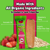 Snakkidz Fruit Filled Oat Bar Minis, Great for Lunchboxes & On the Go Snacking, Naturally Gluten Free, Soft Baked Breakfast Bar for Kids