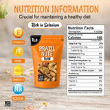 Oh! Nuts Brazil Nuts, Raw, Unsalted, No Shell, Whole - 1 lb in Resealable Bag - 100% Natural Nuts, Rich in Selenium - Vegan, Kosher, Gluten-Free Snack