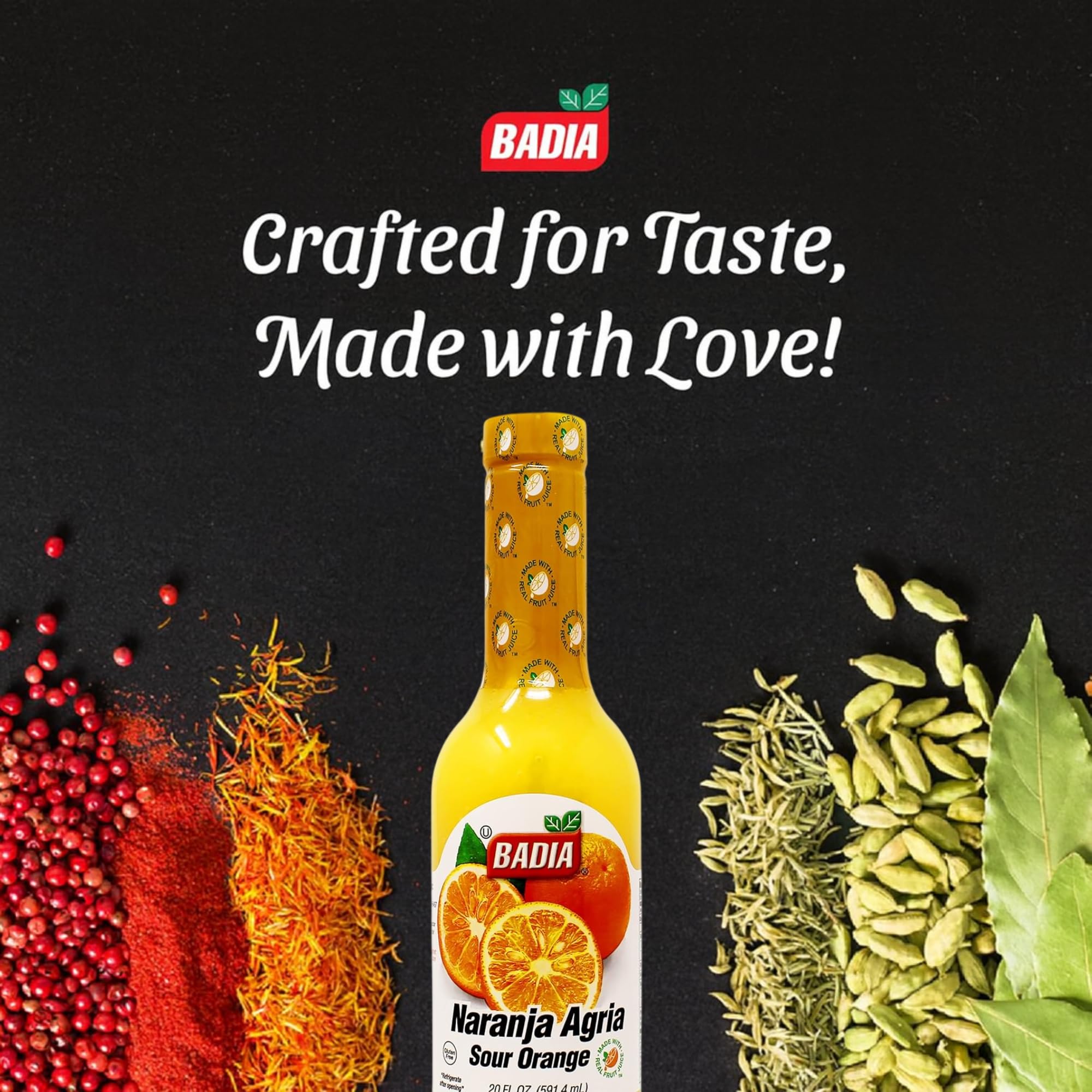 Badia Sour Orange Marinade, Naranja Agria, 20 fl oz - Tangy & Citrusy Blend for Marinating Chicken, Pork, Seafood & More