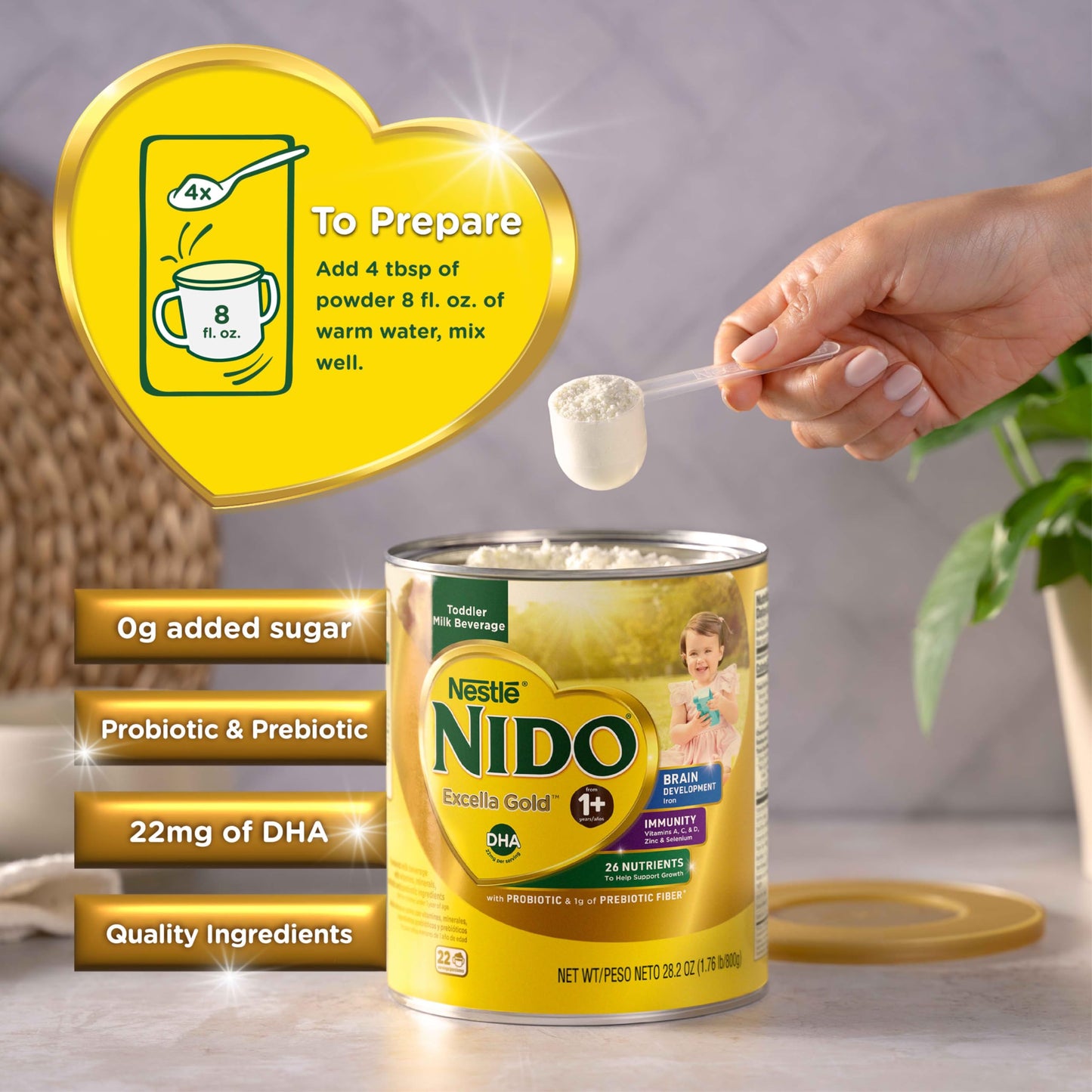 Nido Excella Gold Original Milk Powder 4 Pack Of 800G