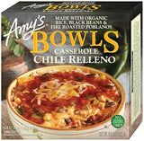 Amy's Frozen Meals, Chile Relleno Casserole Bowl, Made With Organic Rice, Tomatoes and Black Beans, Microwave Meals, 9 Oz