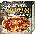 Amy's Frozen Meals, Chile Relleno Casserole Bowl, Made With Organic Rice, Tomatoes and Black Beans, Microwave Meals, 9 Oz