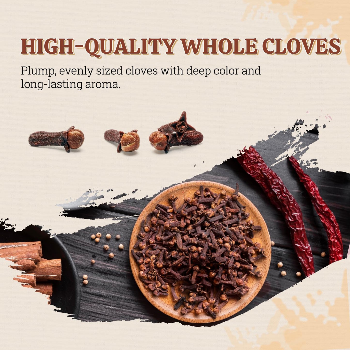 52USA Cloves 16oz in Bag | Whole, Fresh & Aromatic Cloves | Premium Spice for Cooking, Baking, & Tea | Natural, Non-GMO, Kosher Certified