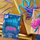 Brach's Blueberry Candy Canes, Christmas Candy, Holiday Ornaments, 5.3 oz Box, 12 Count