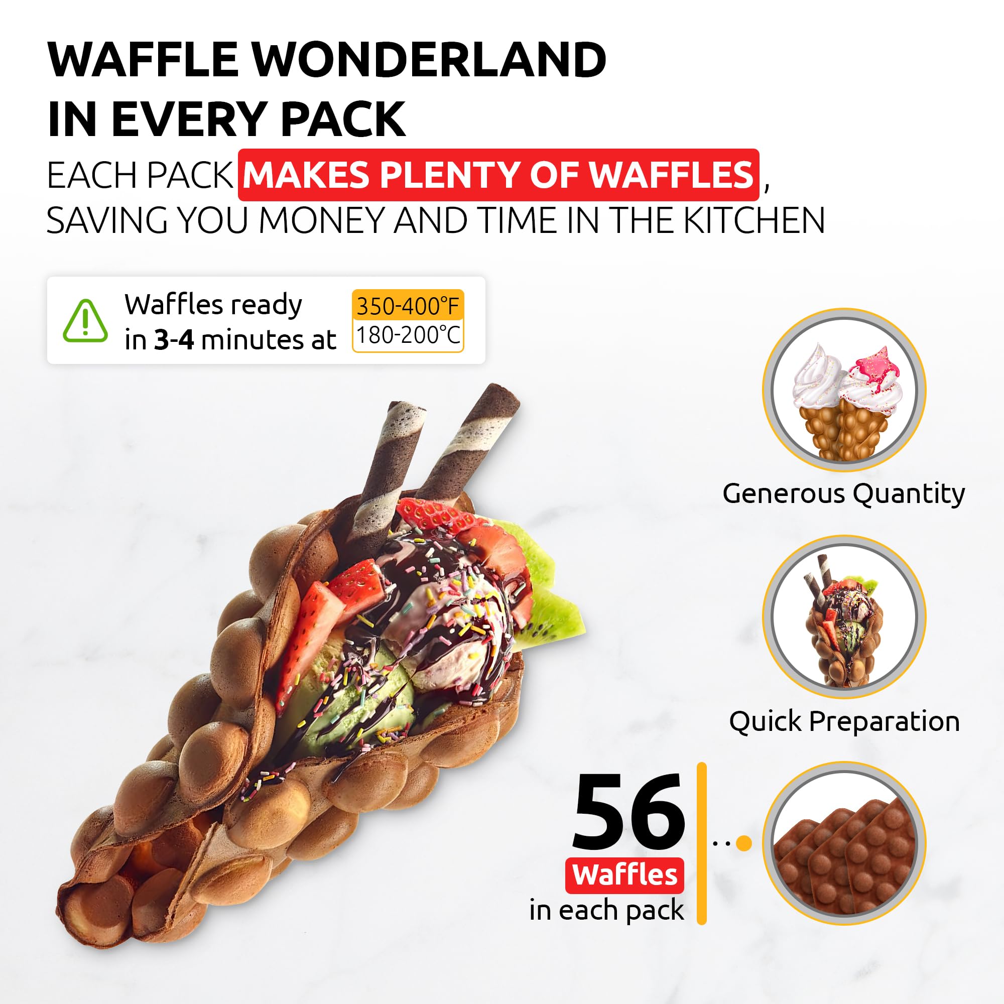 OldSoul Professional Bubble Waffle Mix | Crispy | 10 Lbs | Chocolate Flavor | Egg Waffle Mix | 56 Waffles (10 Lbs, Traditional)