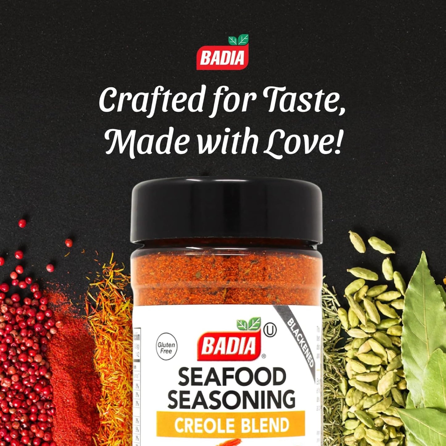 Badia Blackened Seafood Seasoning Creole Blend 4.5 oz - Savory Cajun-Style Blend, Bold Southern Flavor, No MSG