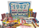 RETRO CANDY YUM ~ 1947 79th Birthday Gift Box Nostalgic Candy Assortment from Childhood for 79 Year Old Man or Woman Born 1947