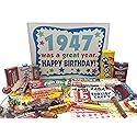 RETRO CANDY YUM ~ 1947 79th Birthday Gift Box Nostalgic Candy Assortment from Childhood for 79 Year Old Man or Woman Born 1947