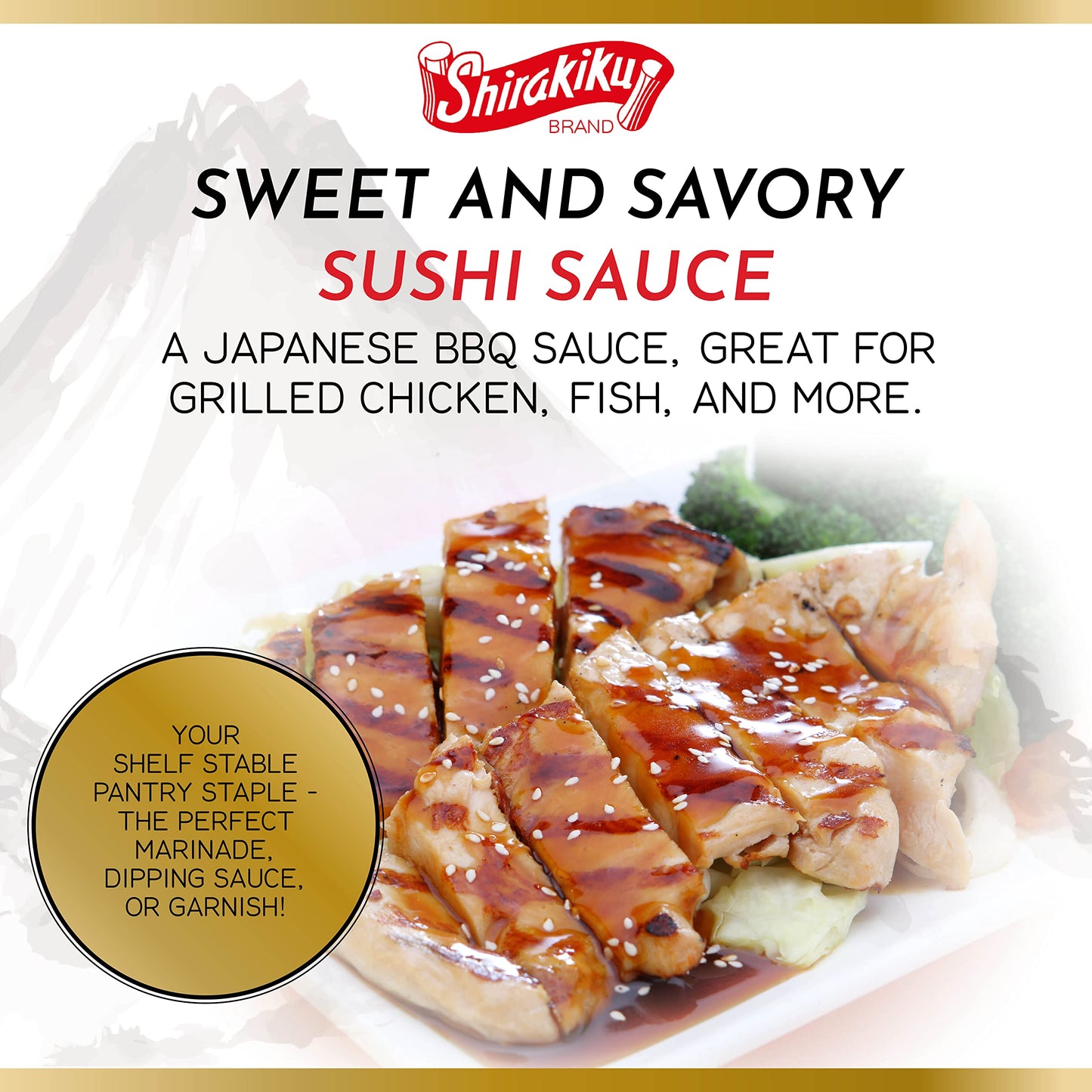 Japanese Sushi Sauce by Shirakiku | Sweet and Savory Authentic Asian, Cooking, Grilling, Perfect for Eel, Unagi | Non GMO| 18 oz.
