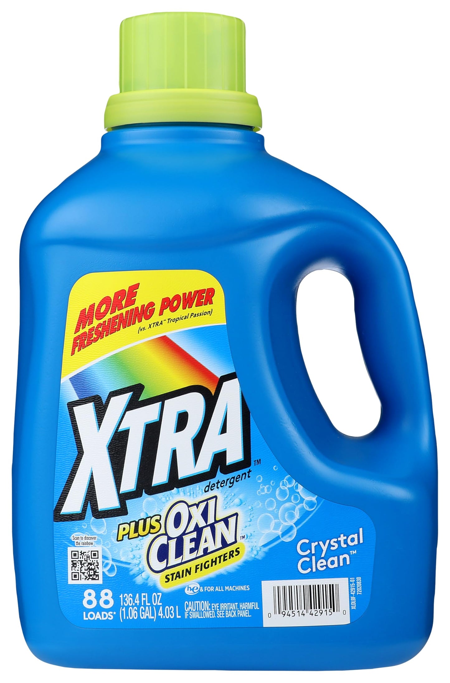 Xtra, Detergent, Stain Fighter, 136.4 Ounce