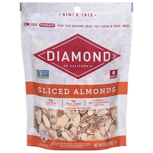 Diamond of California Sliced Almonds for Baking, Cooking and Salads, 6 oz.