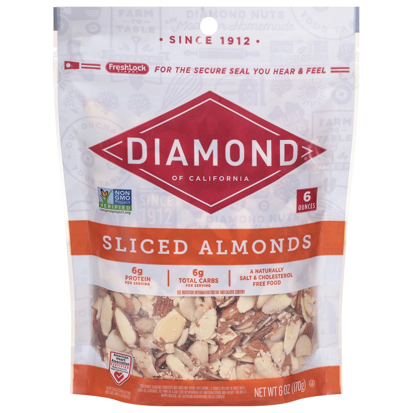 Diamond of California Sliced Almonds for Baking, Cooking and Salads, 6 oz.