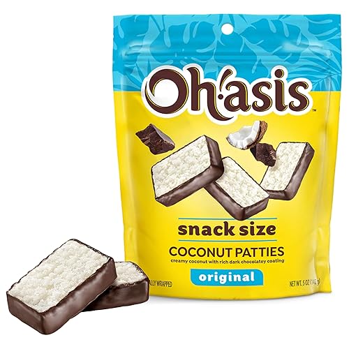 Snack Size Patties - 5 oz Bag - Creamy Coconut Filling with Rich Dark Chocolate - Individually Wrapped Candy Bites - Tropical Sweet Treat - Gourmet