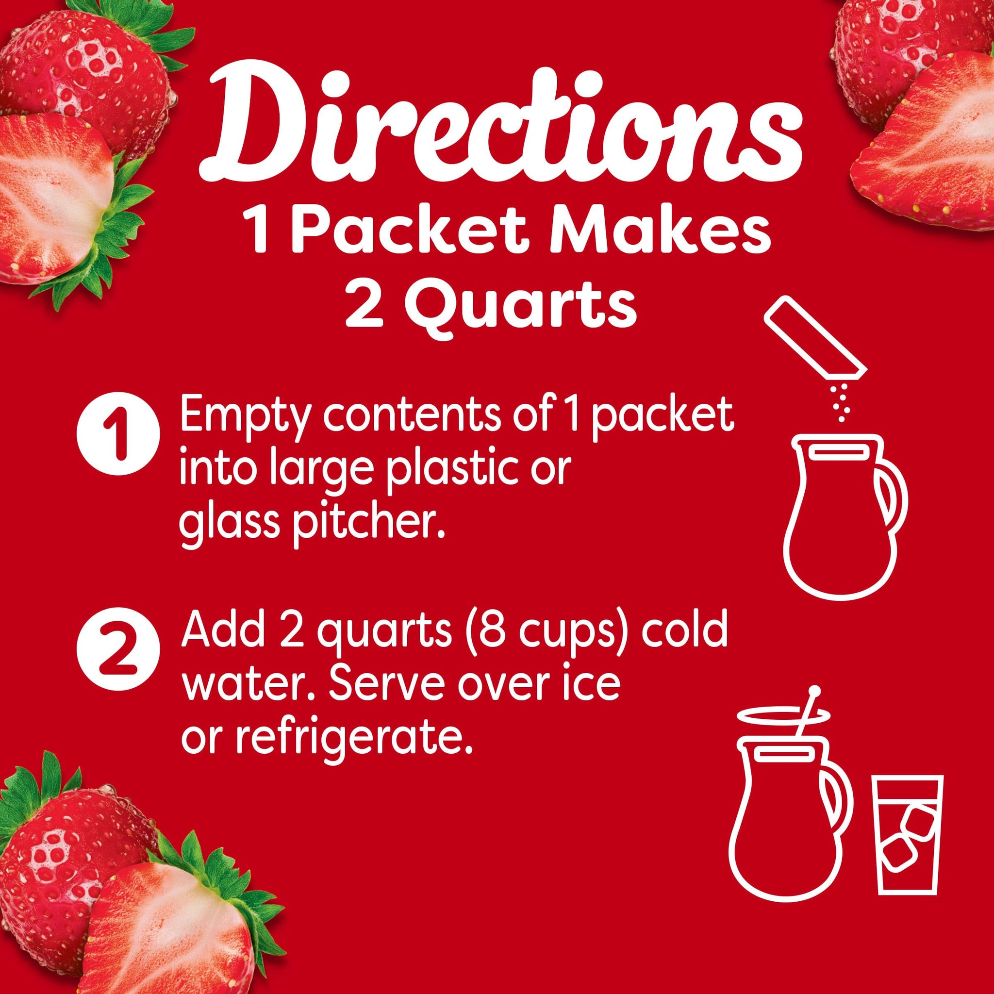 Crystal Light Energy Wild Strawberry Powdered Drink Mix, Sugar-Free, 5 Calories Per Serving, On-the-Go Pitcher Packets, 6 CT (Pack of 2)