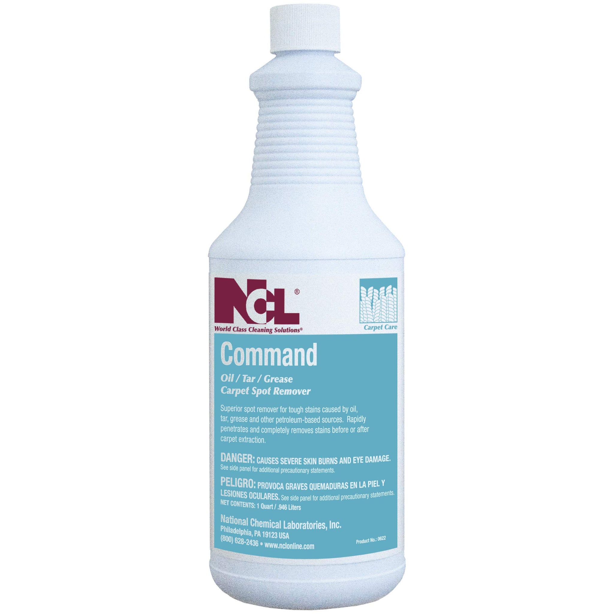 National Chemical Laboratories COMMAND Oil/Tar/Grease Carpet Spot Remover 12/32 oz (1 Qt.) Case (NCL0622-36)