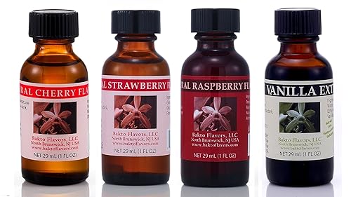 Bakto 4-Pack - Cherry, Strawberry, Raspberry, Vanilla (1 OZ Bottles)