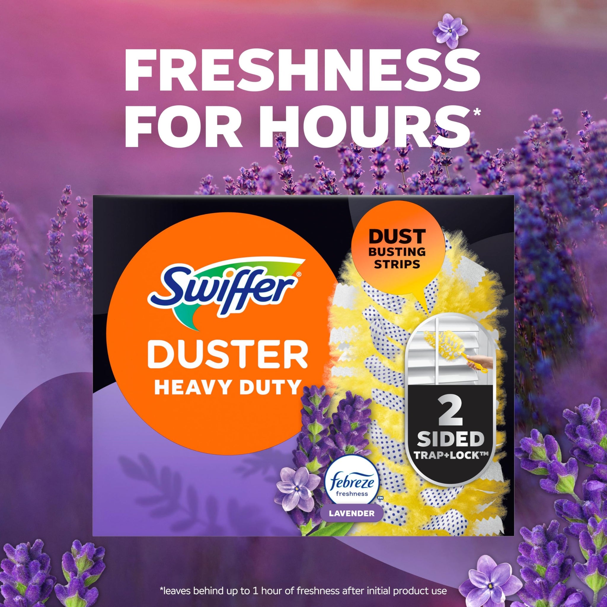 Swiffer Dusters Heavy Duty Multi-Surface Duster Refills for Cleaning, Lavender, 11 Count