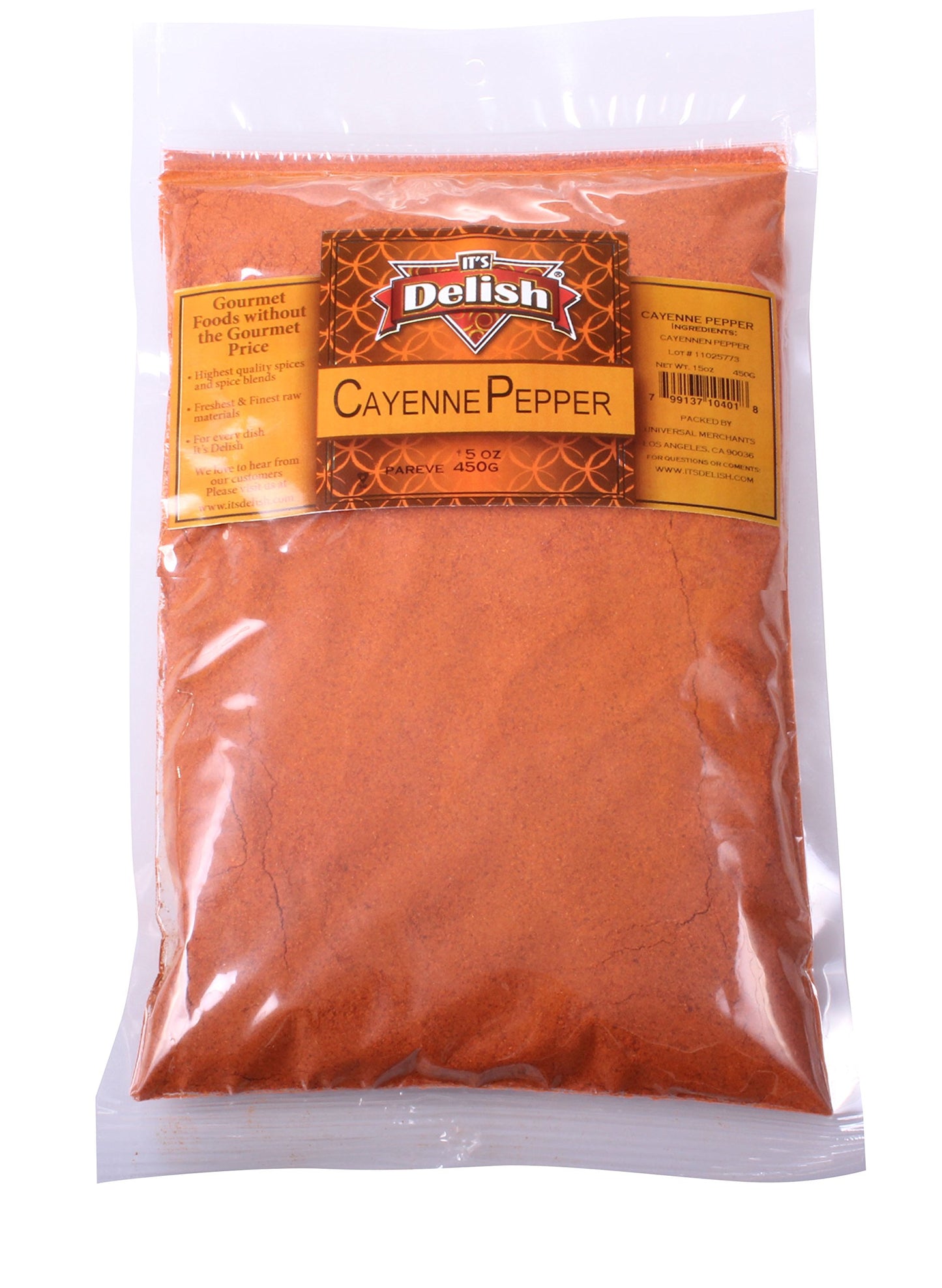 Cayenne Pepper Powder by It’s Delish, 2 LBS Bulk Bag | All-Natural Red Pepper Powder for Cooking, Camping, and Meals | Kosher and Non-GMO