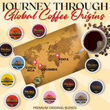 InfuSio Coffee Pods Variety Pack - 96 Count, 12 Crafted Medium & Dark Roast Blends and Artisan-Inspired Flavors Like Bourbon Pecan & Butter Toffee