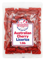 Australian Red Licorice Cherry Flavor Soft & Chewy - 1.5 lb Bulk Gourmet Candy - Sweet Twists - Fresh Australian Style for Snacking, Candy Bowls