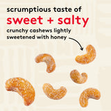 Snak Club Bags Honey Cashews, Crunchy, Glazed, Gluten-Free, Family Size, 10.5 Ounce