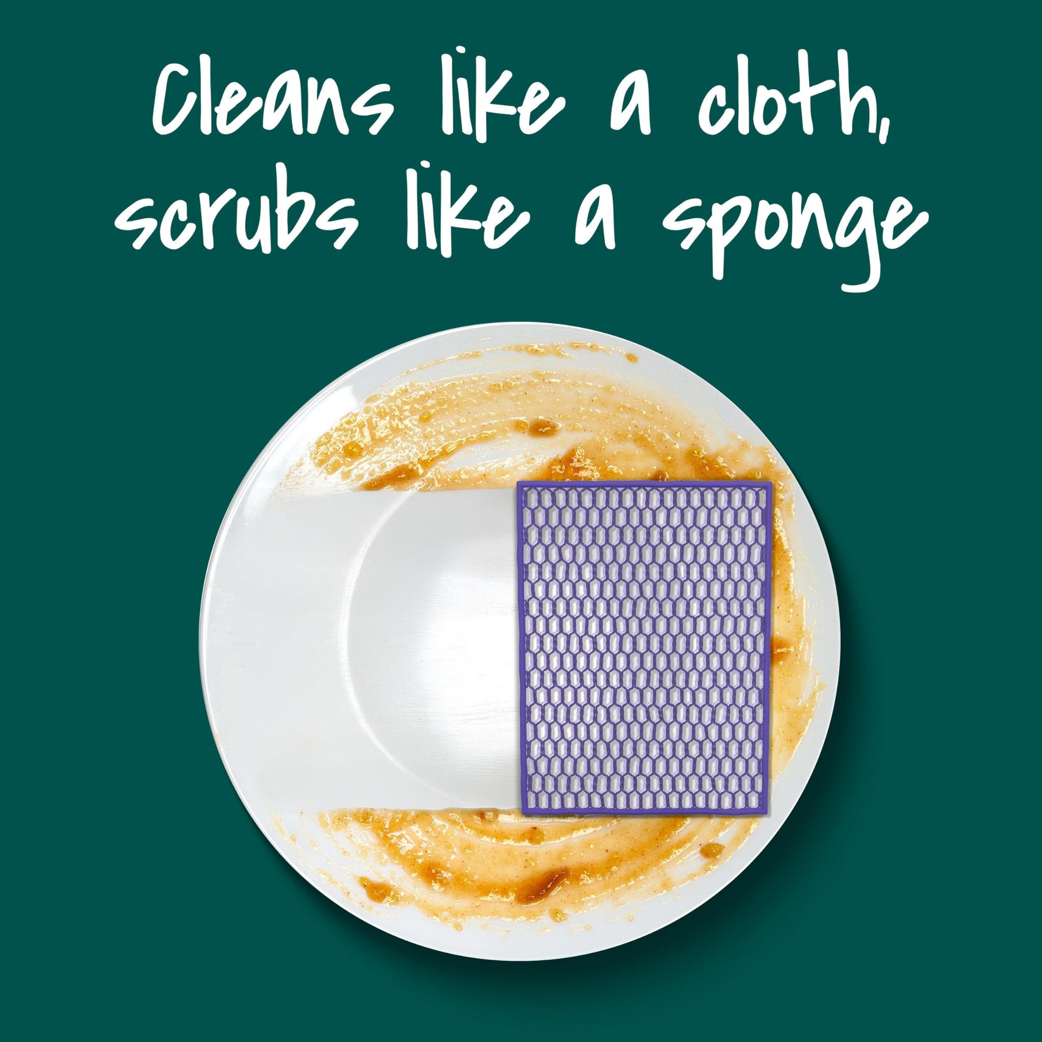 Scotch-Brite Stay Clean Scrubbing Dish Cloths, Rinses Clean and Dries Quick, 2 Non-Scratch Dish Cloths