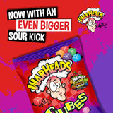 WARHEADS Cubes - Sour, Sweet & Fruity Chewy Candy with New Sour Fruity Flavors: Orange, Watermelon, Blue Raspberry, Black Cherry, Strawberry & Green