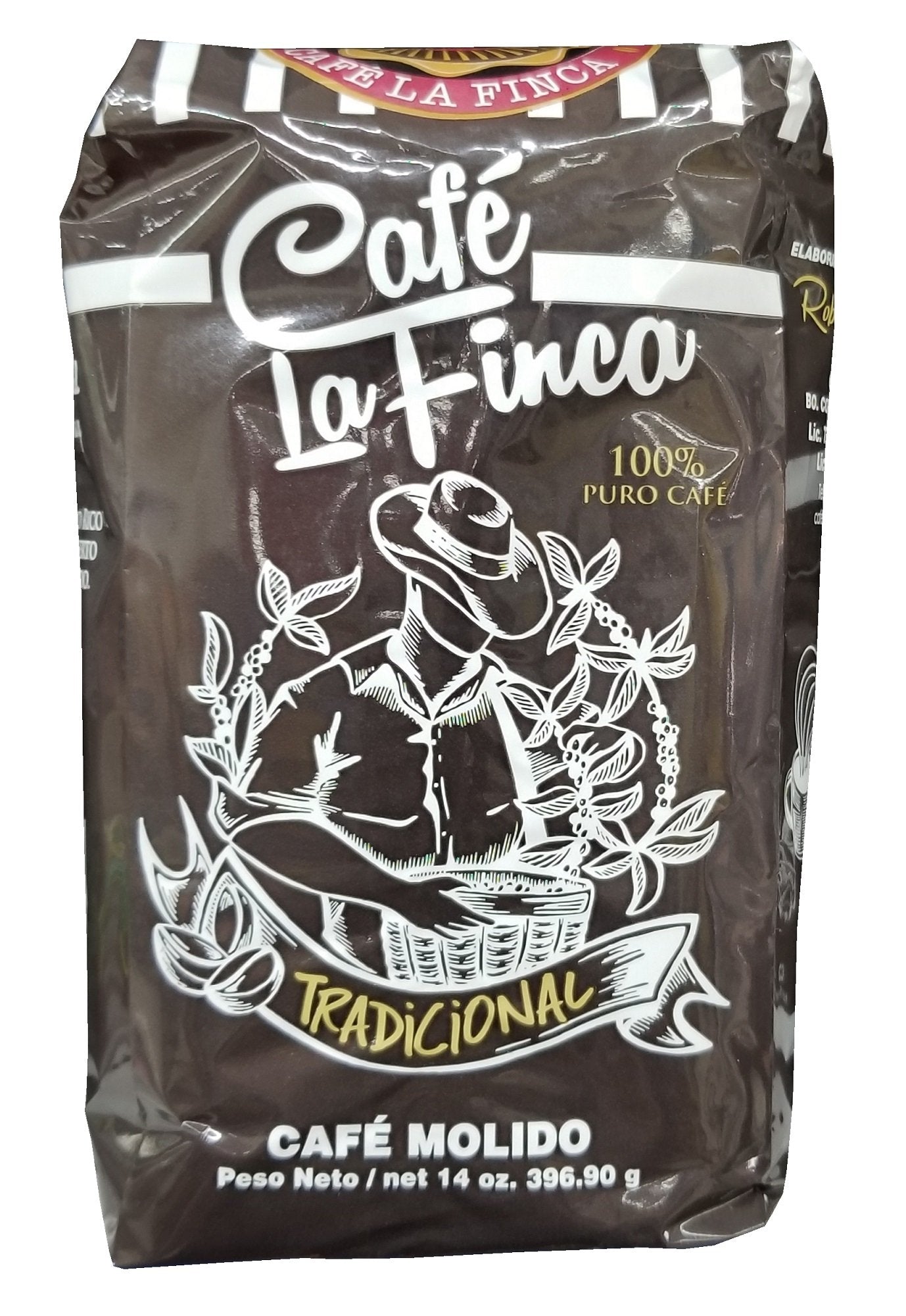 Cafe La Finca Tradicional Pure Ground Coffee From Puerto Rico (14 oz)