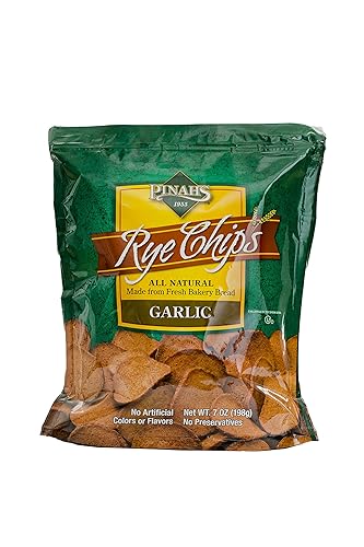 Pinahs Rye Chips , Garlic, 7 ounces