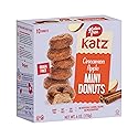Katz Gluten Free Mini Cinnamon Apple Donuts. Fresh Baked Donuts Made With Apple Chunks and Dusted In Cinnamon Sugar. Grain Free. Tree Nut Free, Peanut
