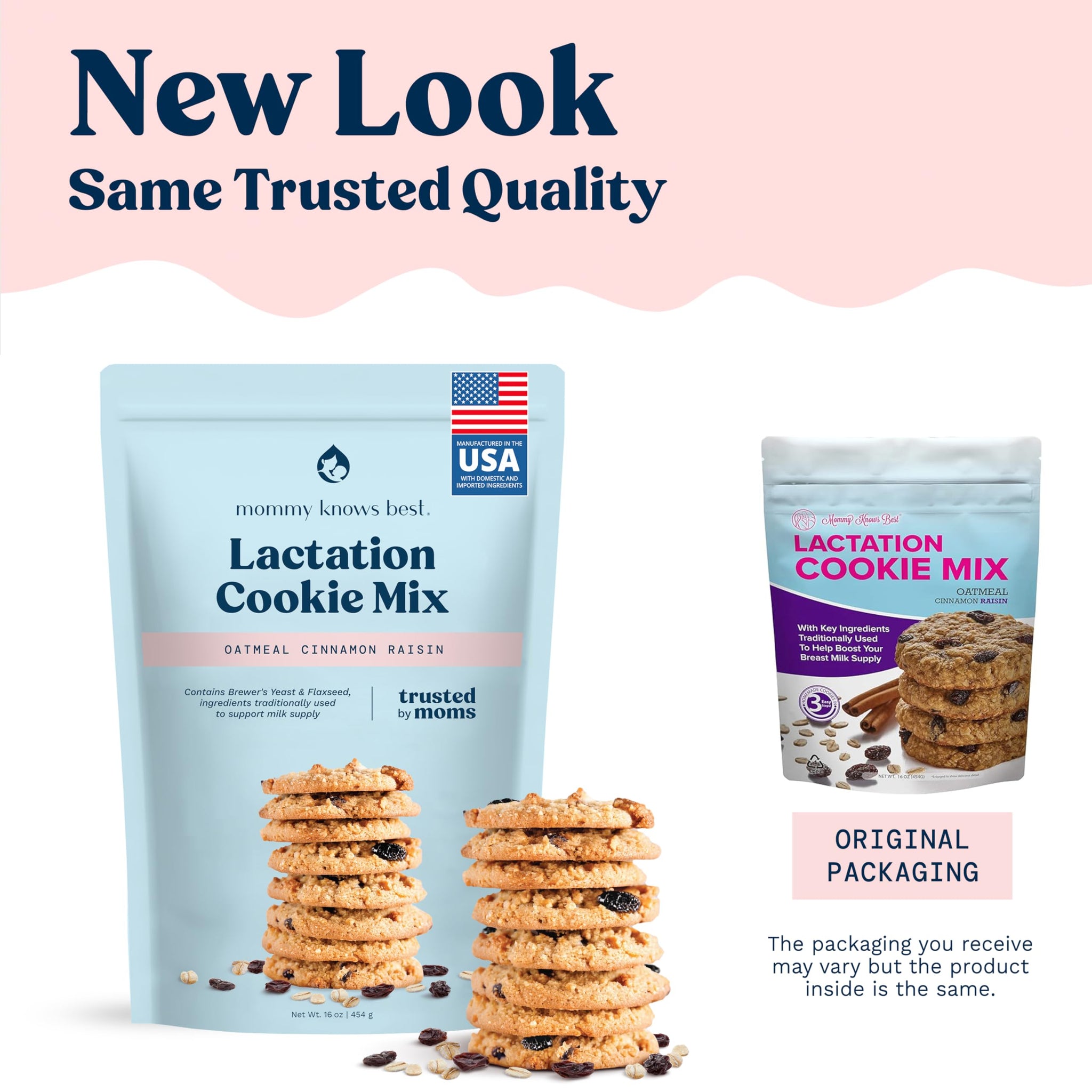 Lactation Cookies Mix - Oatmeal Breastfeeding Cookie Supplement Support for Breast Milk Supply Increase (Cinnamon Raisin, 1 Pound (Pack of 1))