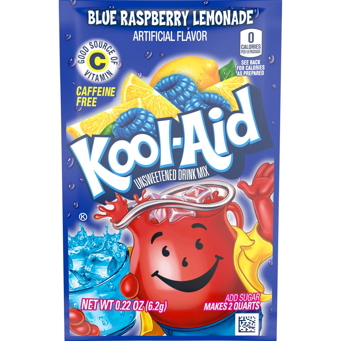 Kool-Aid Unsweetened Drink Mix Variety Pack, 50 Packets, for Flavorful Hydration, Artificially Flavored Grape, Cherry, Blue Raspberry Lemonade